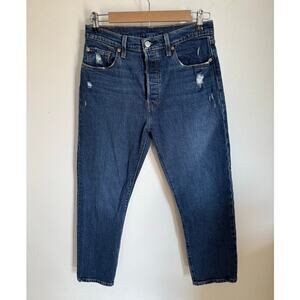 Levi's 501 Premium‎ Original High Rise Ankle Button Fly Jeans Women's Size 29x26
